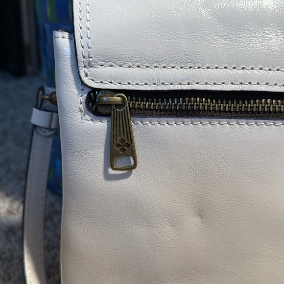 Patricia Nash Balluri Crossbody Bag Cream White Leather Flap Purse NWOT - Picture 8 of 10